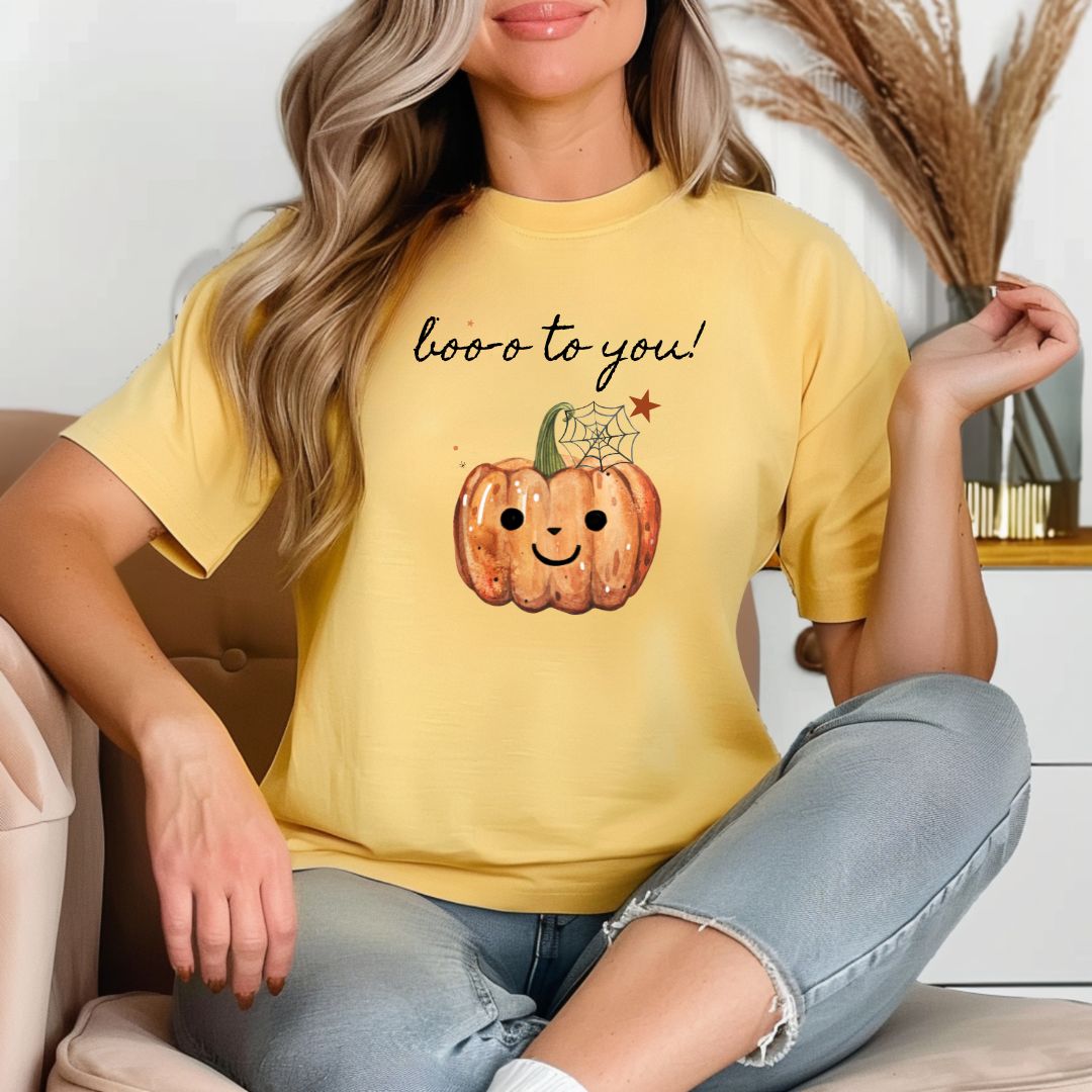 Boo To You, Funny, Spooky, Aesthetic, Autumn Pumpkins, Halloween T-Shirt