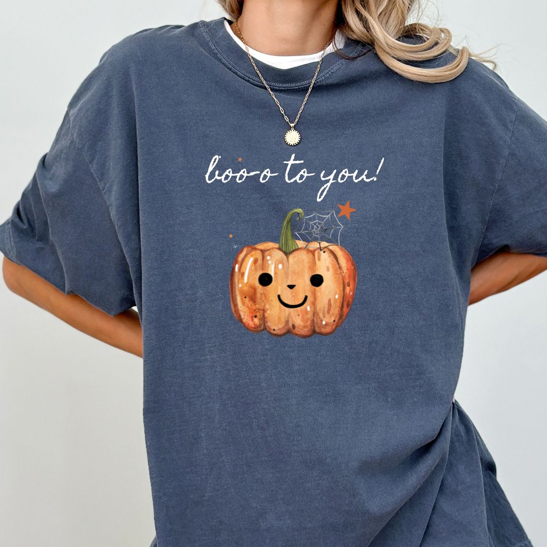 Boo To You, Funny, Spooky, Aesthetic, Autumn Pumpkins, Halloween T-Shirt