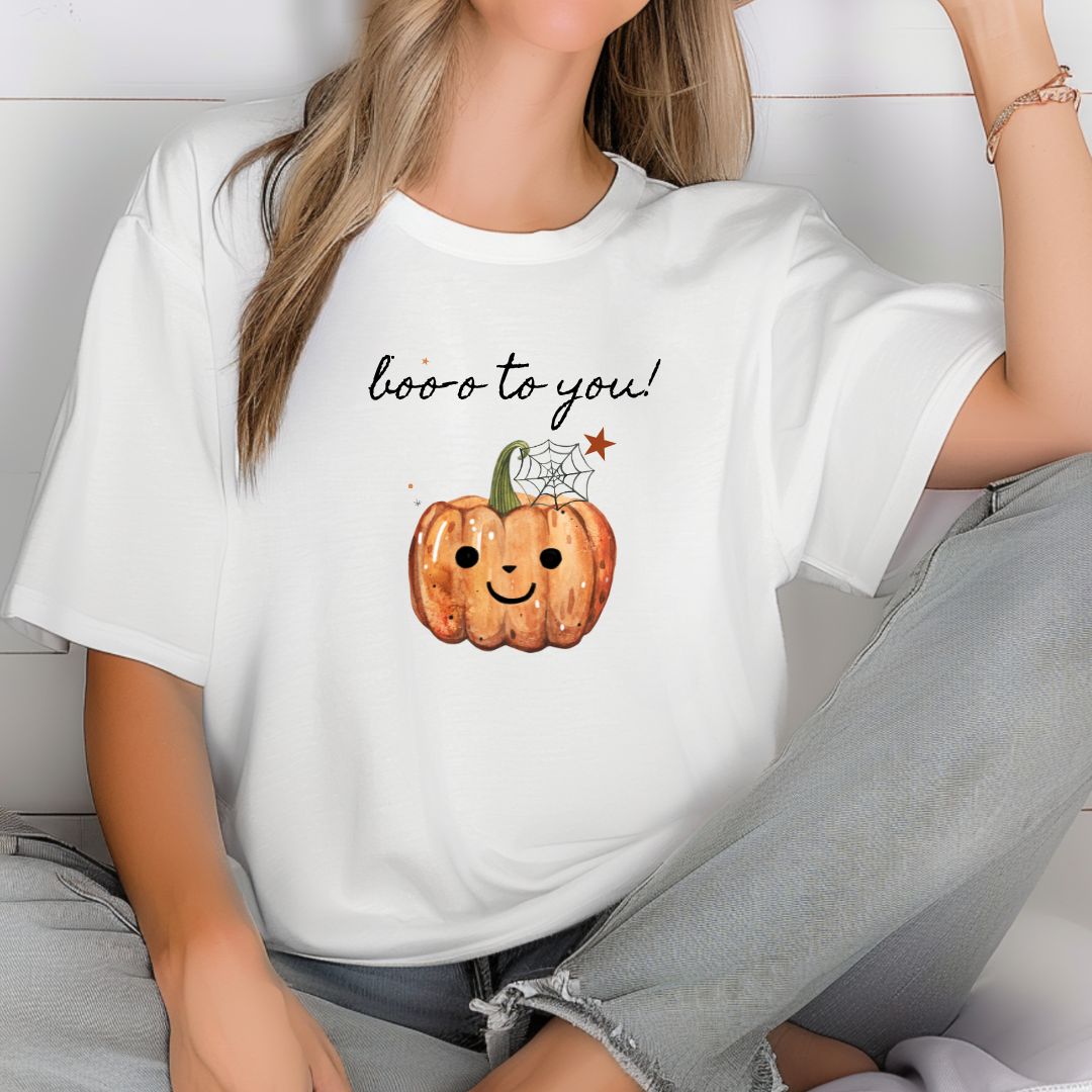 Boo To You, Funny, Spooky, Aesthetic, Autumn Pumpkins, Halloween T-Shirt