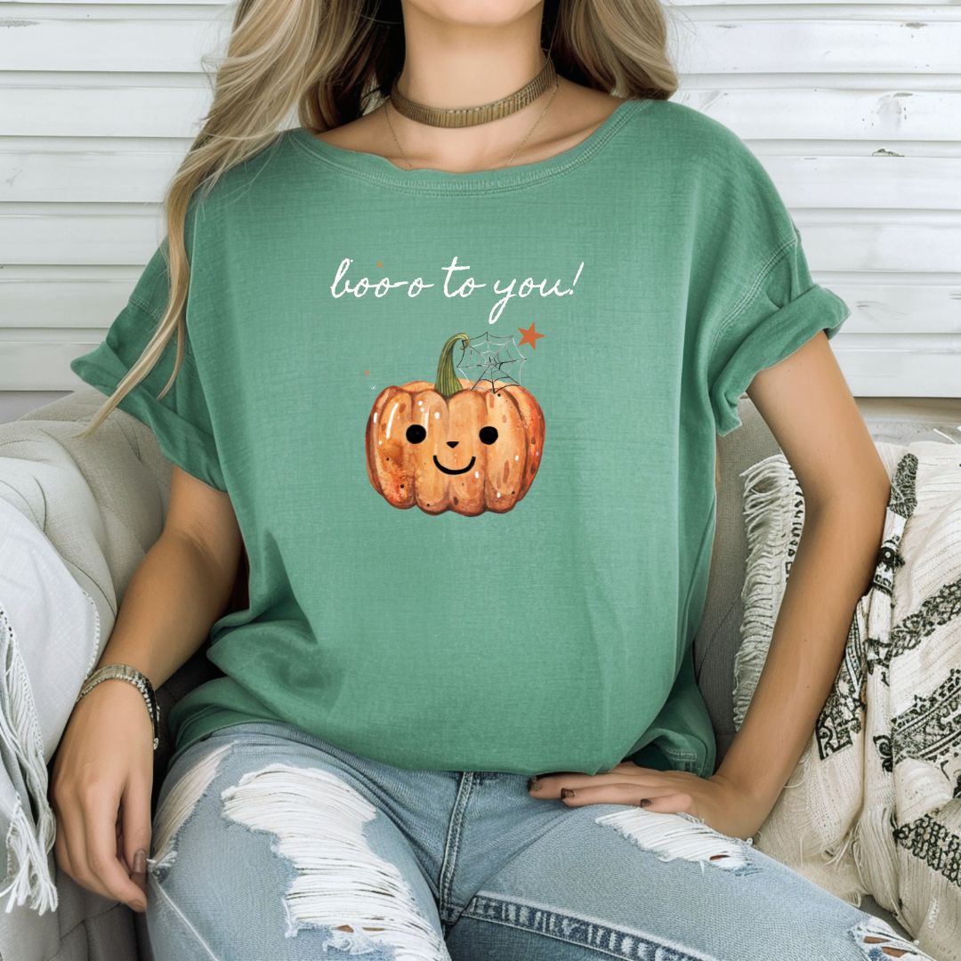 Boo To You, Funny, Spooky, Aesthetic, Autumn Pumpkins, Halloween T-Shirt