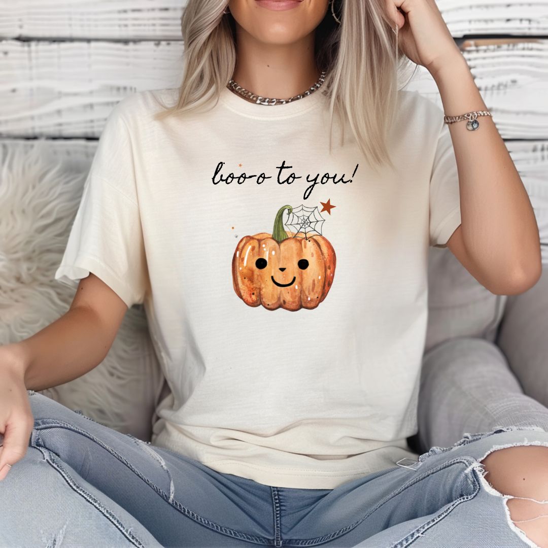 Boo To You, Funny, Spooky, Aesthetic, Autumn Pumpkins, Halloween T-Shirt