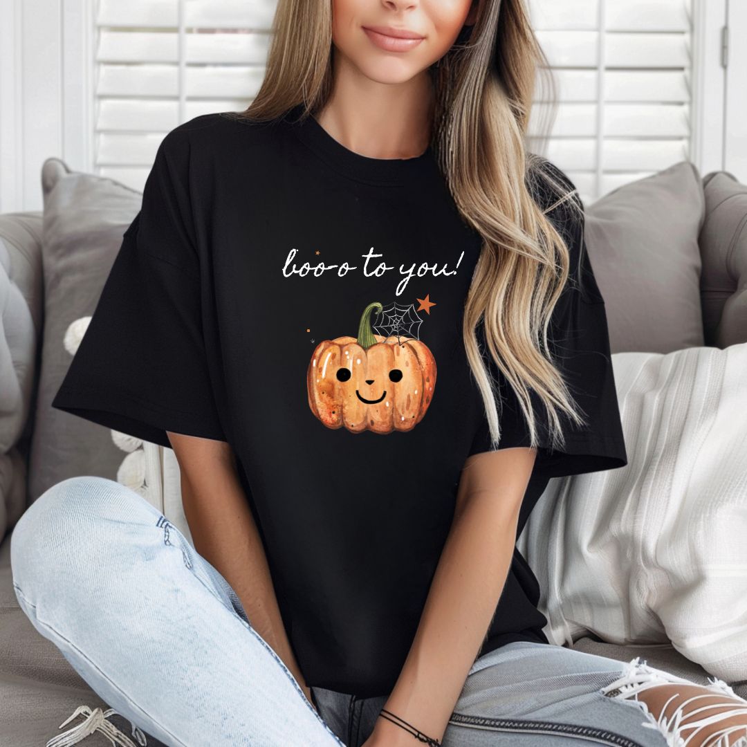 Boo To You, Funny, Spooky, Aesthetic, Autumn Pumpkins, Halloween T-Shirt