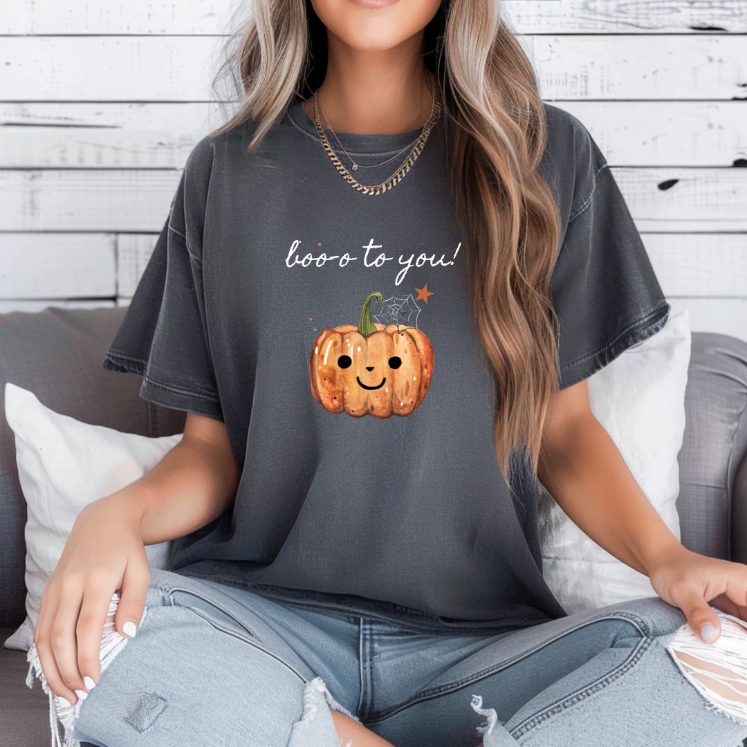 Boo To You, Funny, Spooky, Aesthetic, Autumn Pumpkins, Halloween T-Shirt