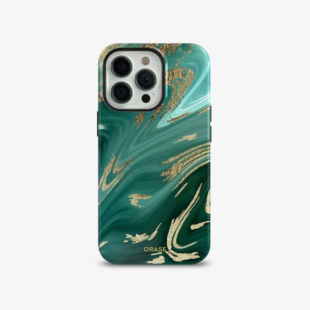 Forest Green Marble iPhone Case