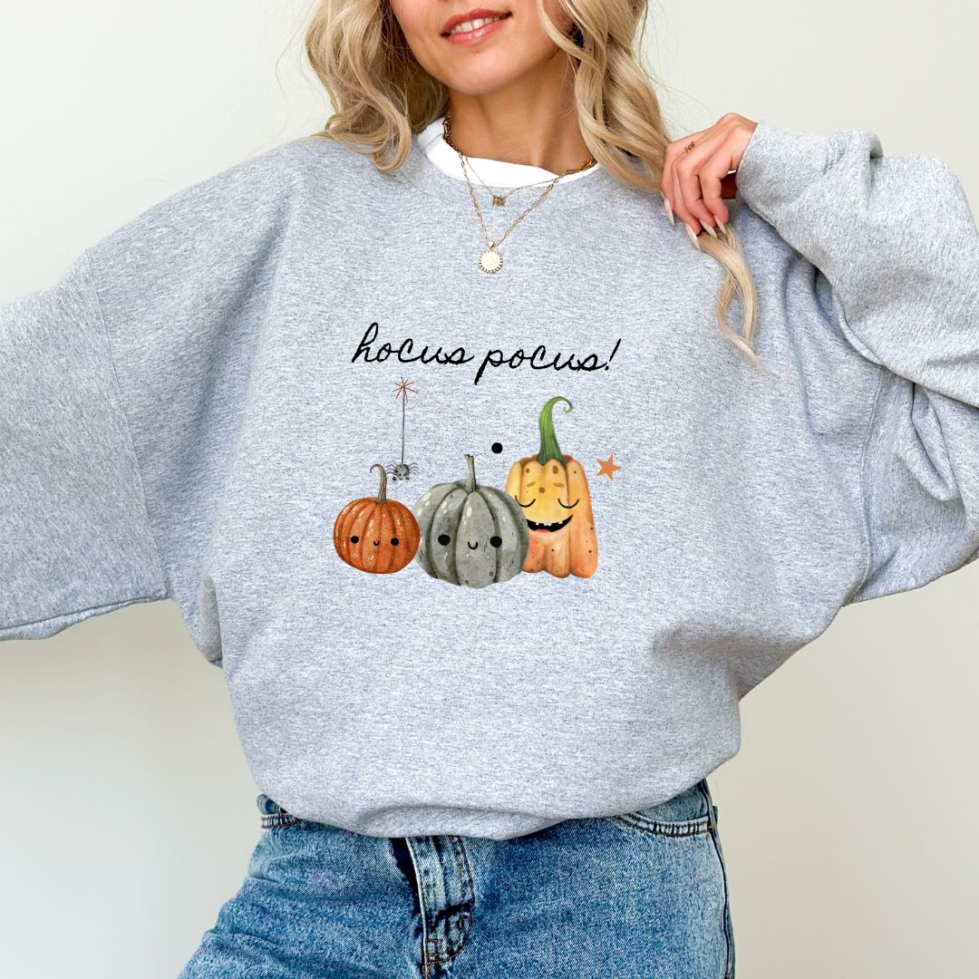 Hocus Pocus Autumn Pumpkins, Simple Fall Shirt, Thanksgiving, Halloween Sweatshirt