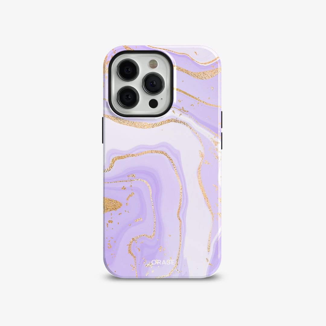 Purple Gold Marble iPhone Case