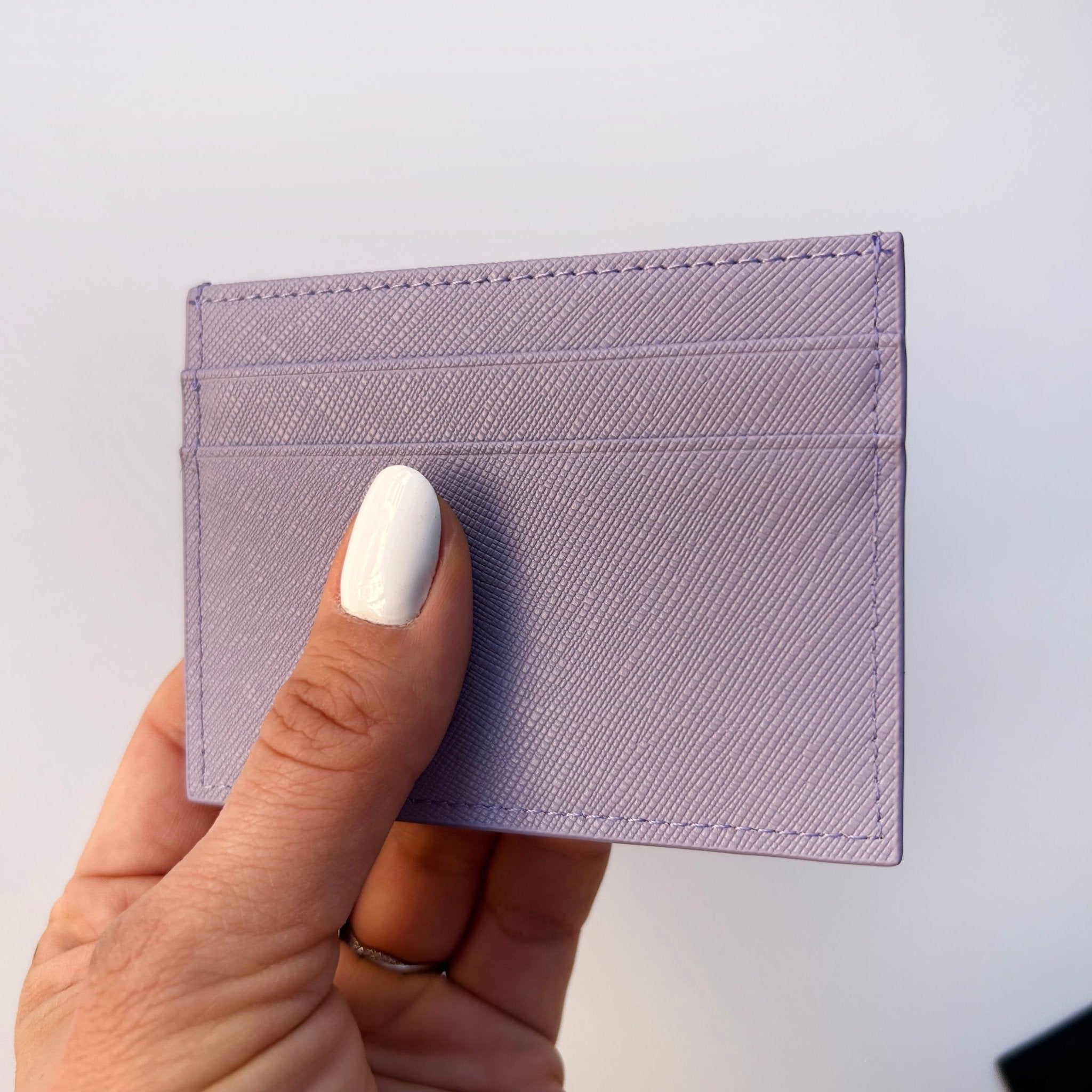 Purple Leather Cardholder