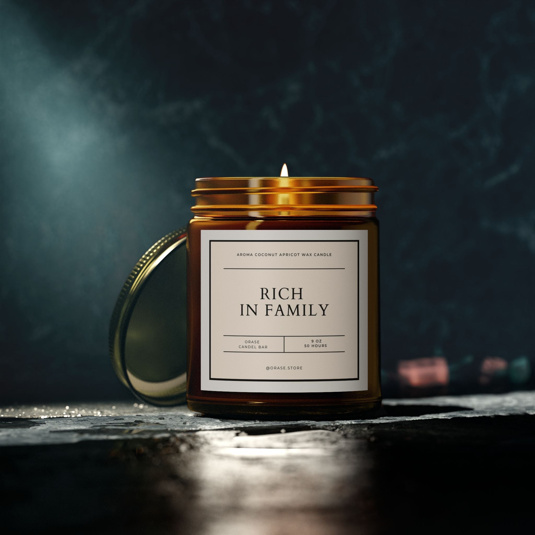 "Rich In Family" Aroma Coconut Apricot Wax Candle