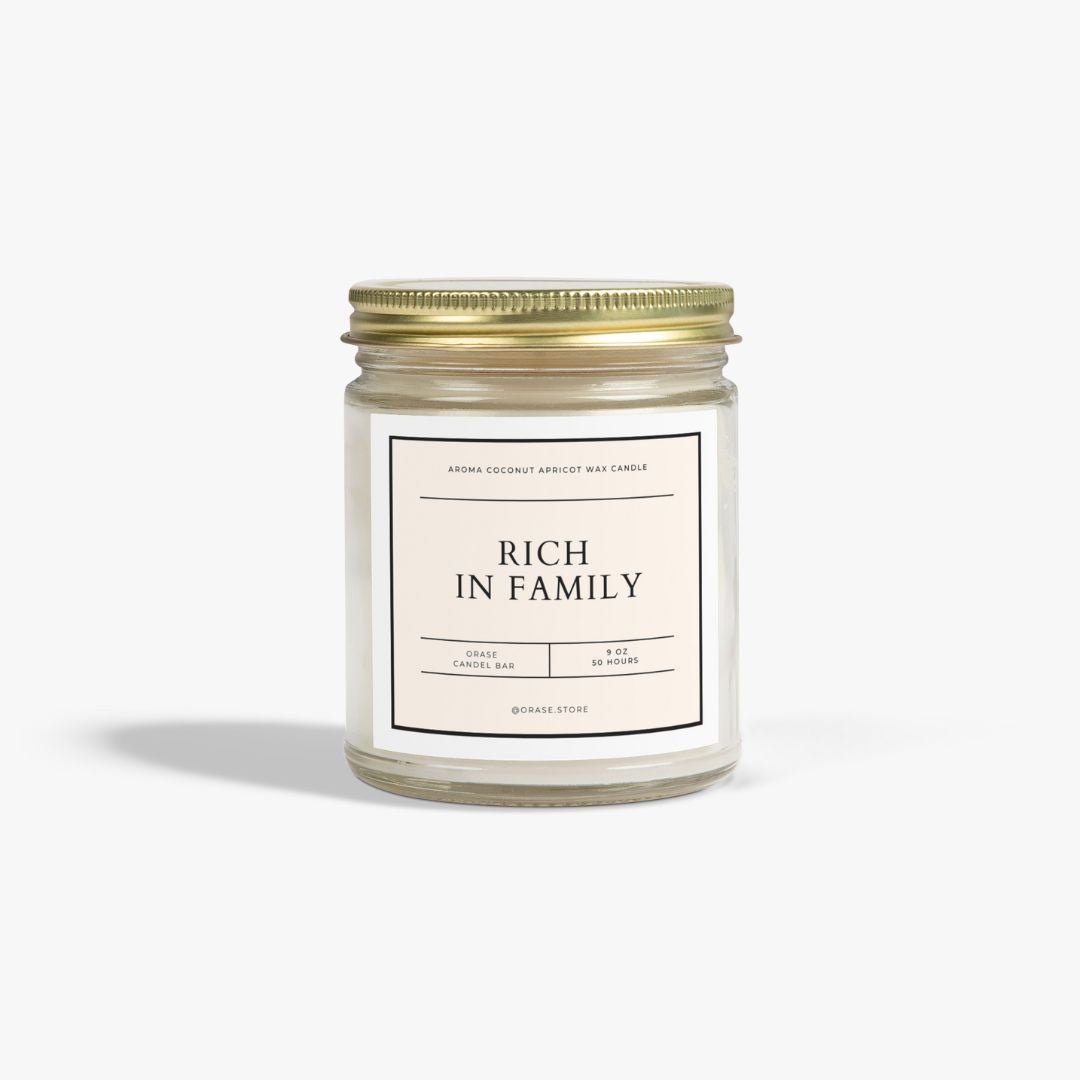 "Rich In Family" Aroma Coconut Apricot Wax Candle