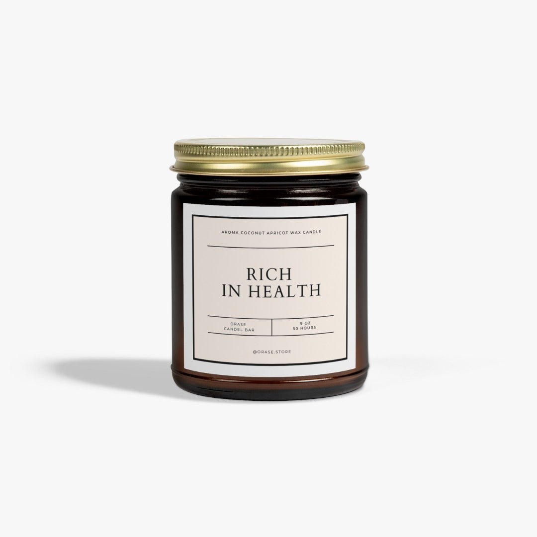 "Rich In Health" Aroma Coconut Apricot Wax Candle