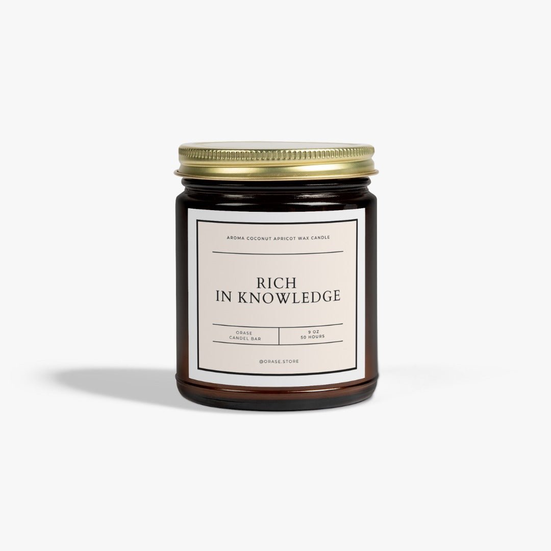 "Rich In Knowledge" Aroma Coconut Apricot Wax Candle