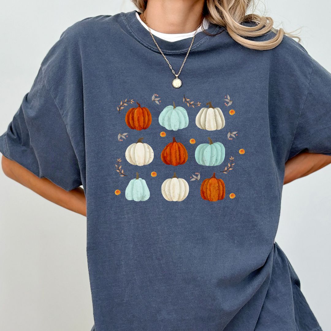 Simple Fall Shirt, Autumn Pumpkins, Thanksgiving, Halloween T-Shirt