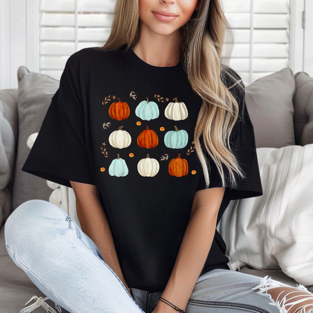 Simple Fall Shirt, Autumn Pumpkins, Thanksgiving, Halloween T-Shirt