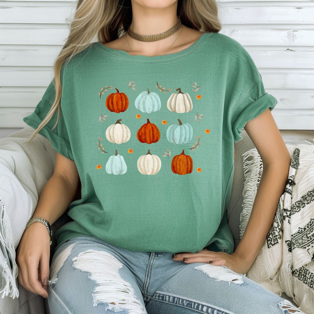 Simple Fall Shirt, Autumn Pumpkins, Thanksgiving, Halloween T-Shirt