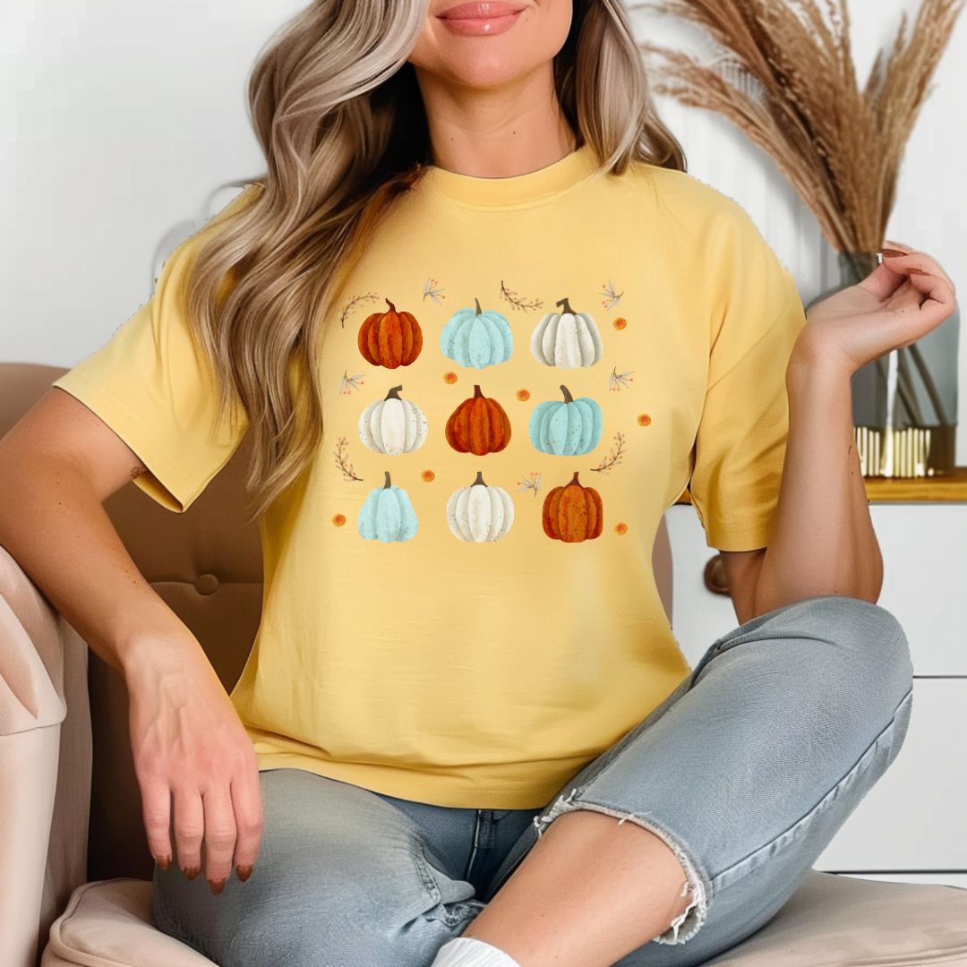 Simple Fall Shirt, Autumn Pumpkins, Thanksgiving, Halloween T-Shirt