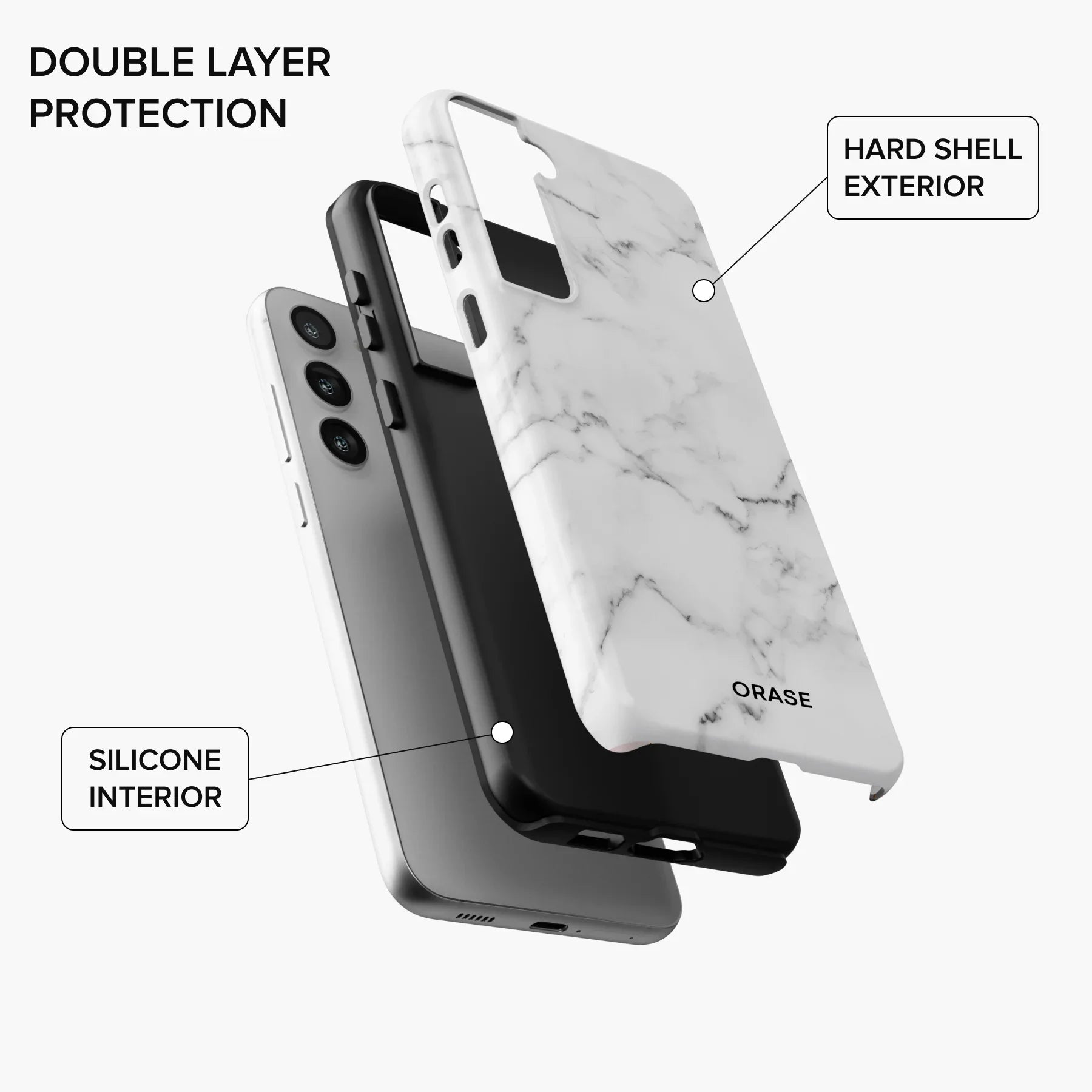 White Marble Samsung Case