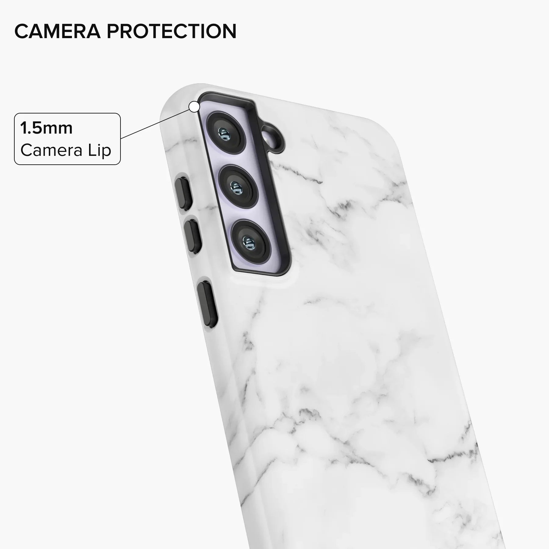 White Marble Samsung Case